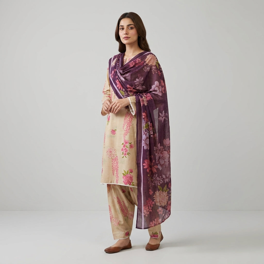3-Piece Premium Printed Lawn Suit