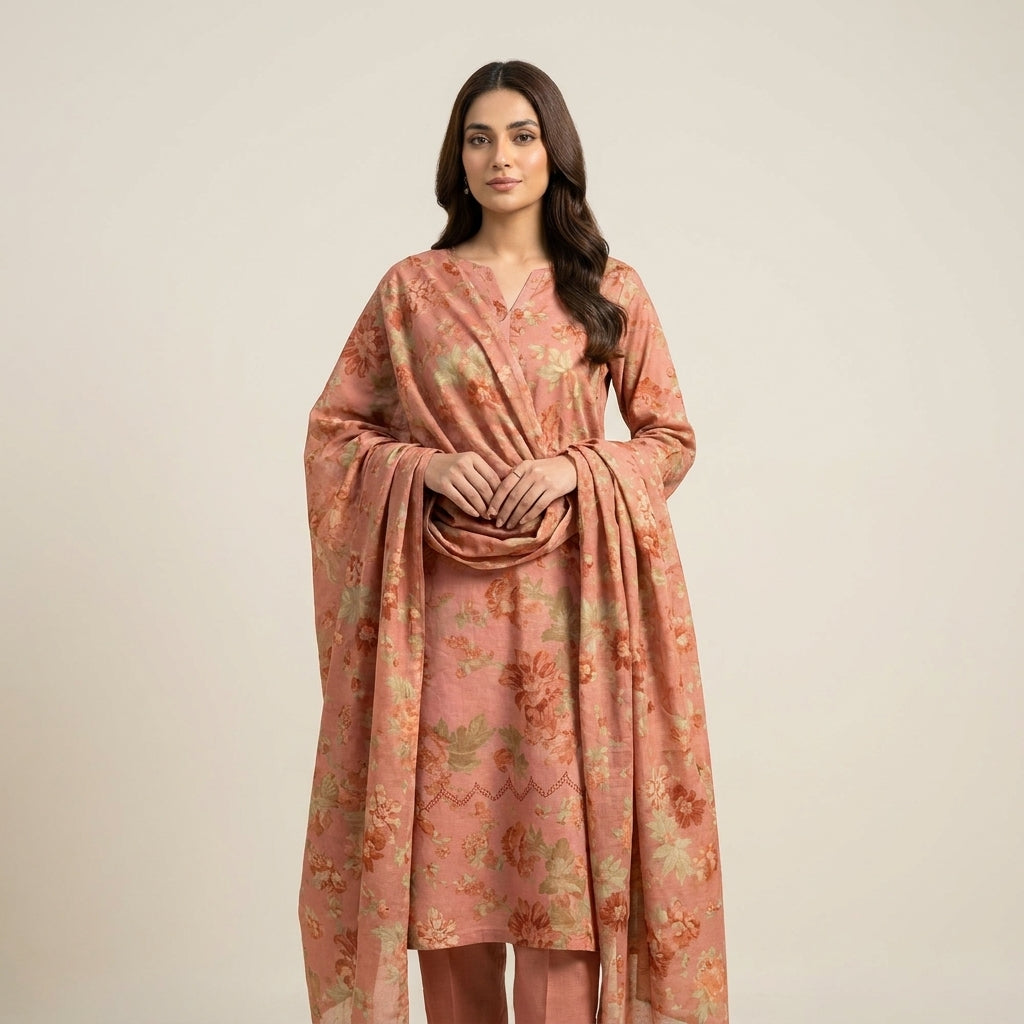 3-Piece Premium Printed Lawn Suit