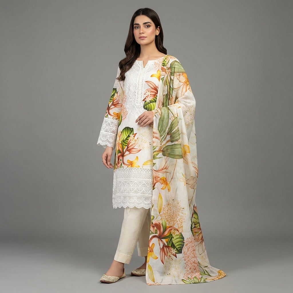 3-Piece Premium Printed Lawn Suit