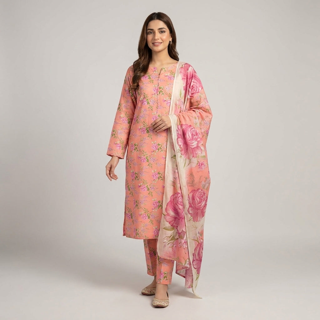3-Piece Premium Printed Lawn Suit