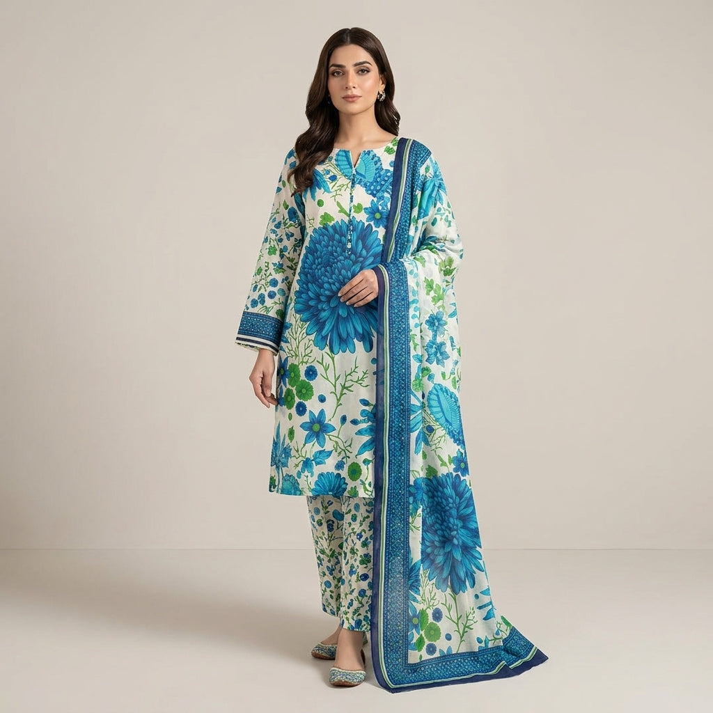 3-Piece Premium Printed Lawn Suit