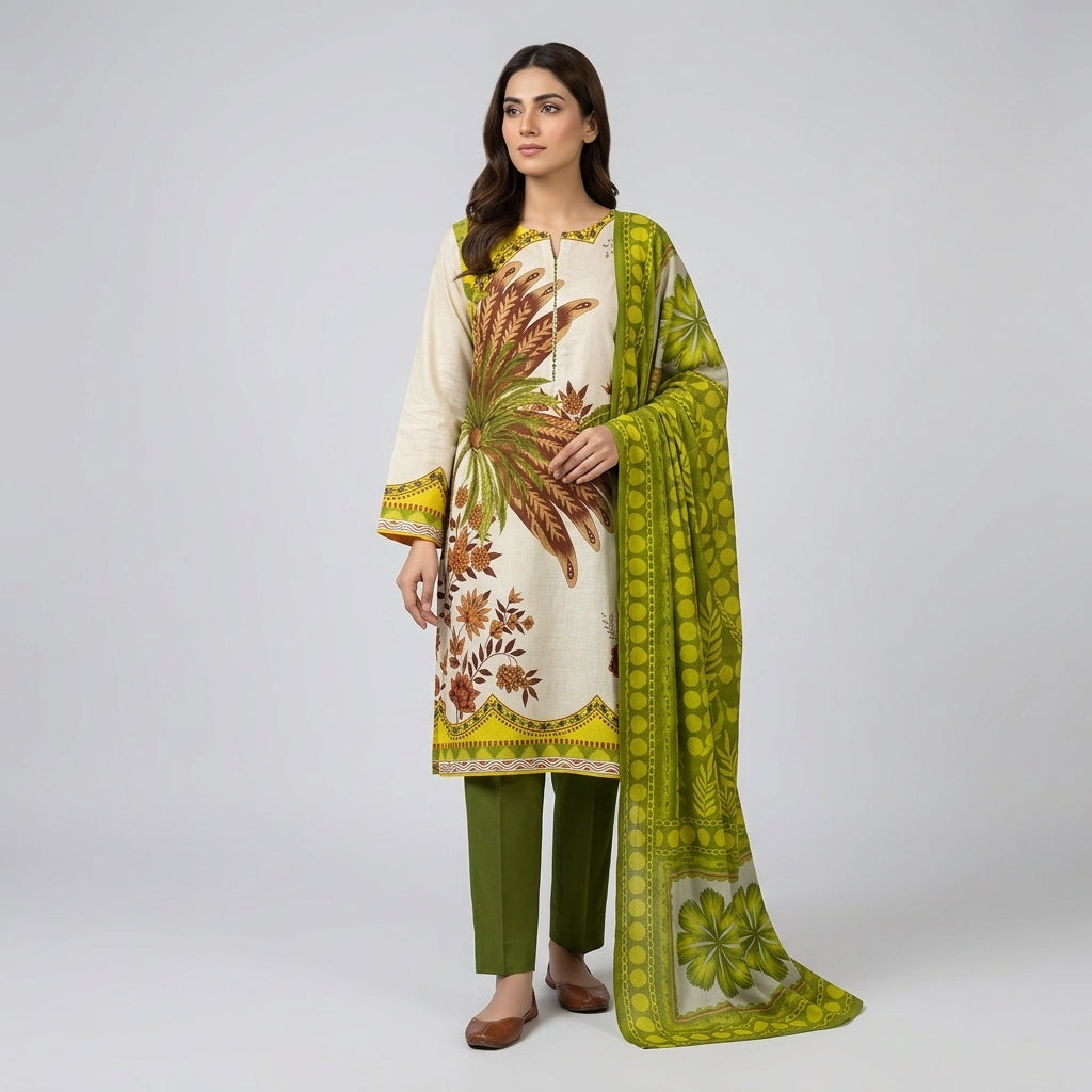 3-Piece Premium Printed Lawn Suit