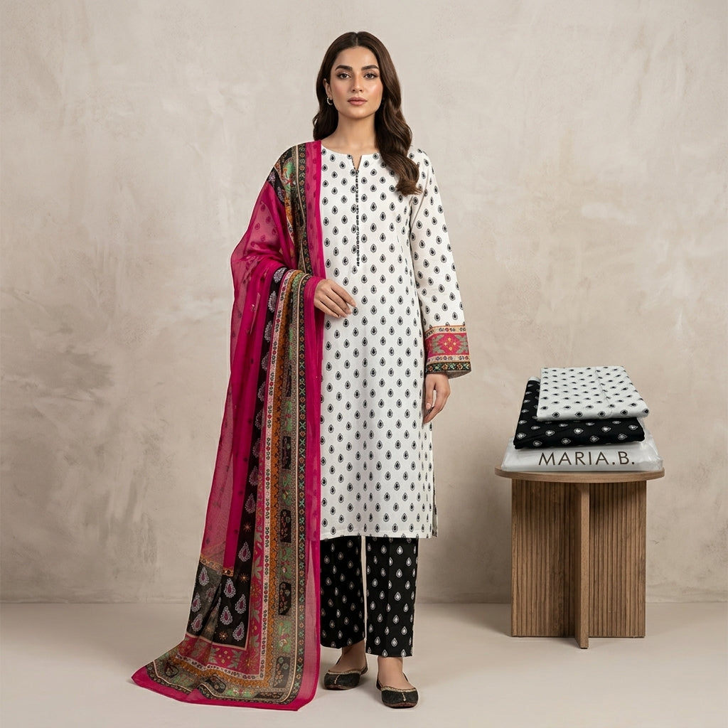 3-Piece Premium Printed Lawn Suit
