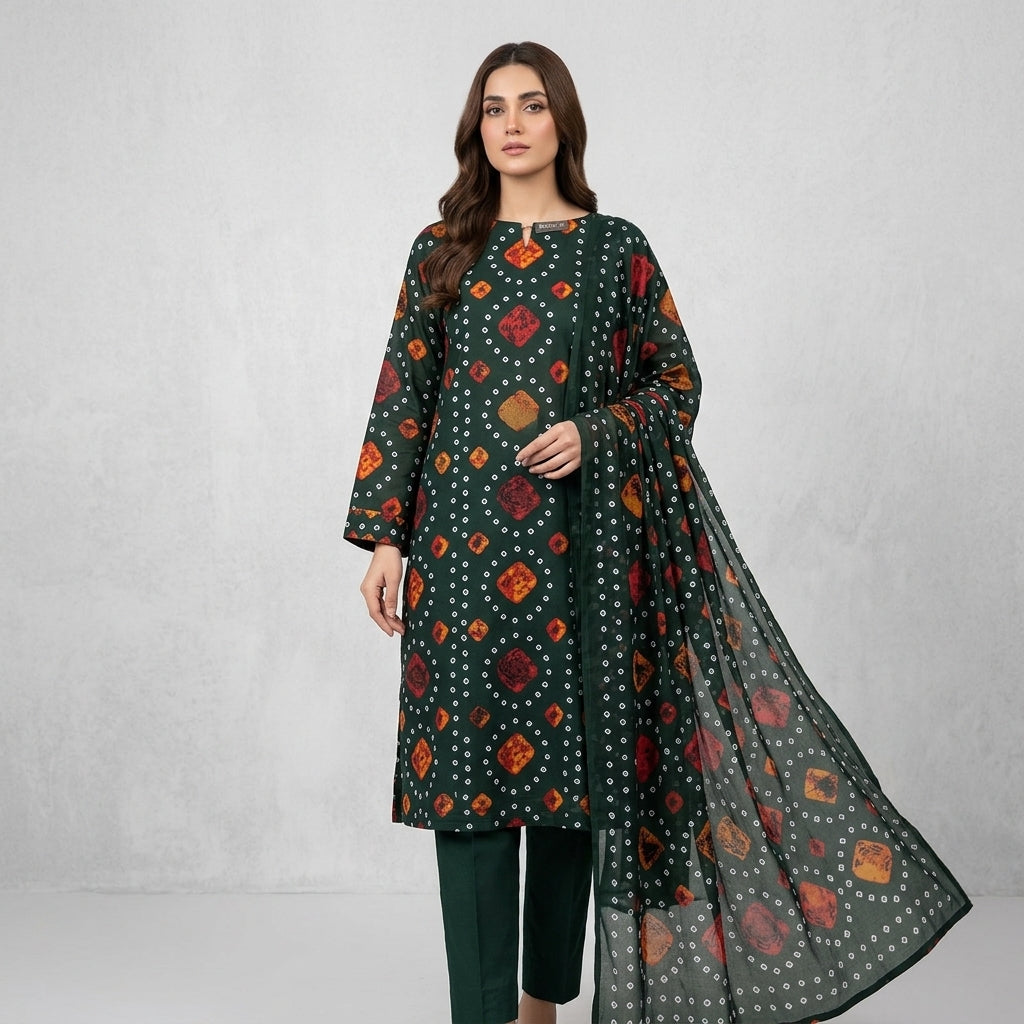 3-Piece Premium Printed Lawn Suit
