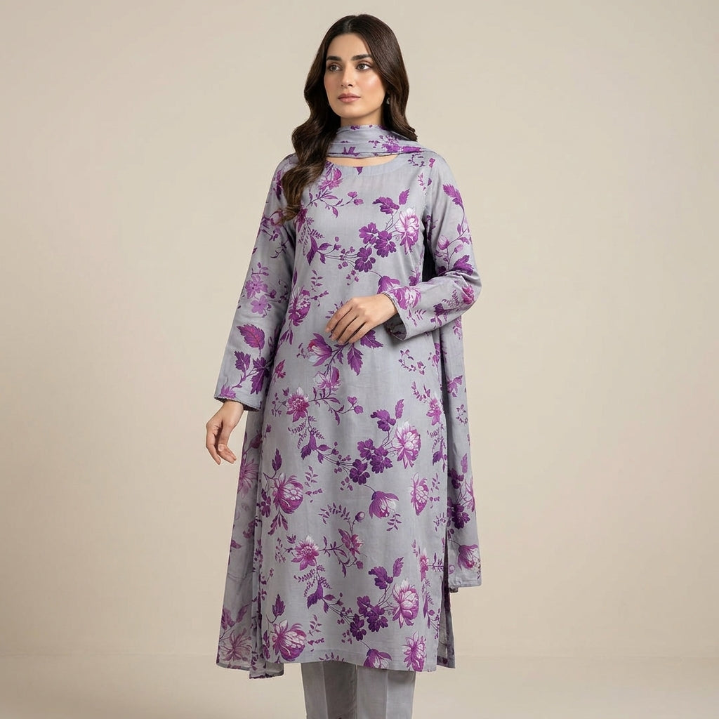 3-Piece Premium Printed Lawn Suit