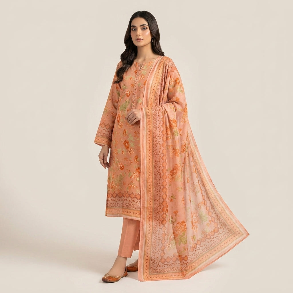 3-Piece Premium Printed Lawn Suit
