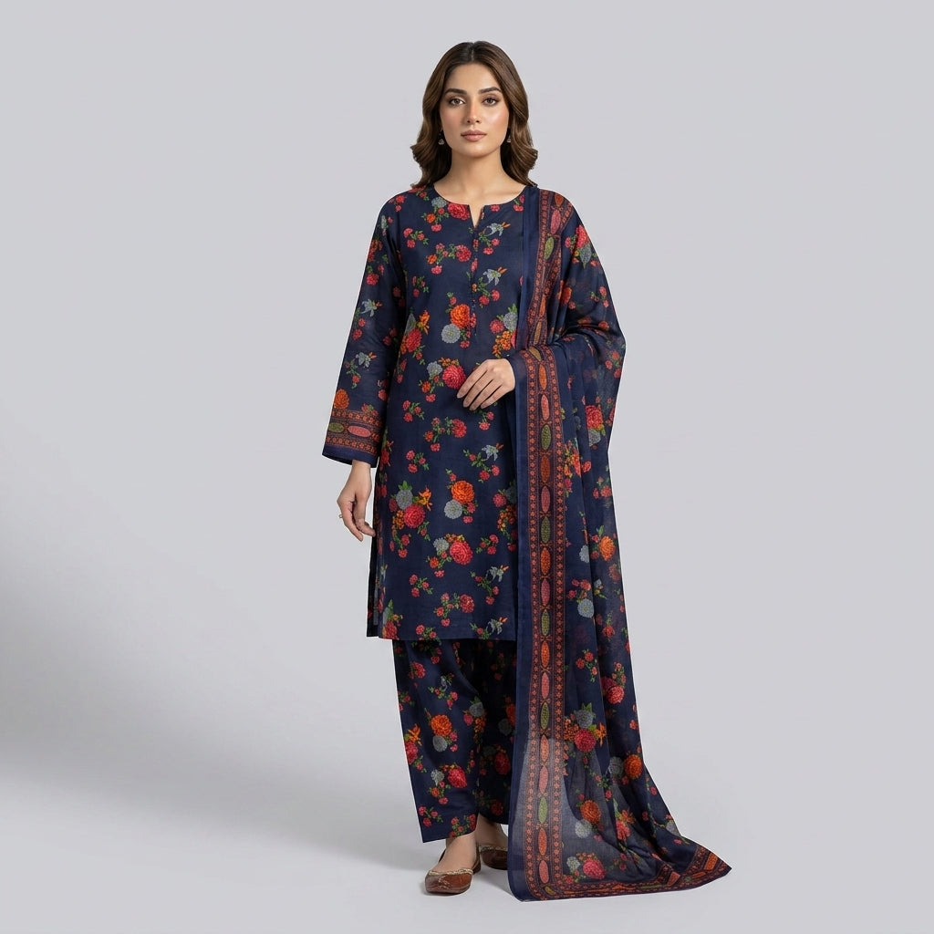 3-Piece Premium Printed Lawn Suit