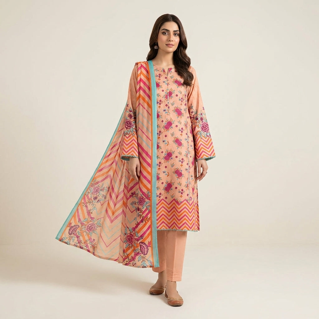 3-Piece Premium Printed Lawn Suit