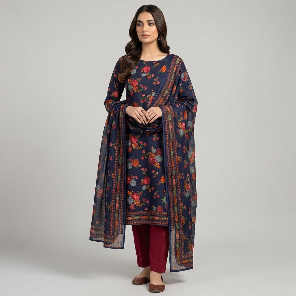 3-Piece Premium Printed Lawn Suit