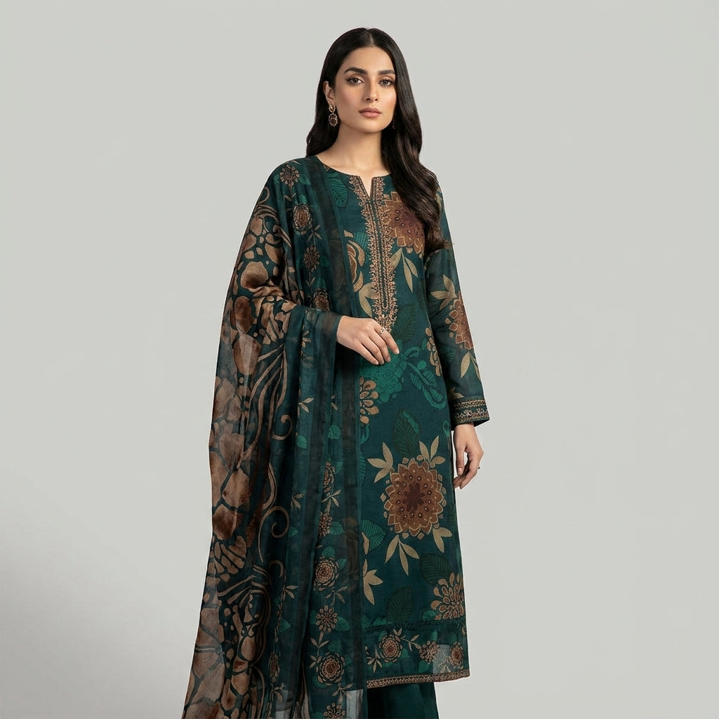 3-Piece Premium Printed Lawn Suit