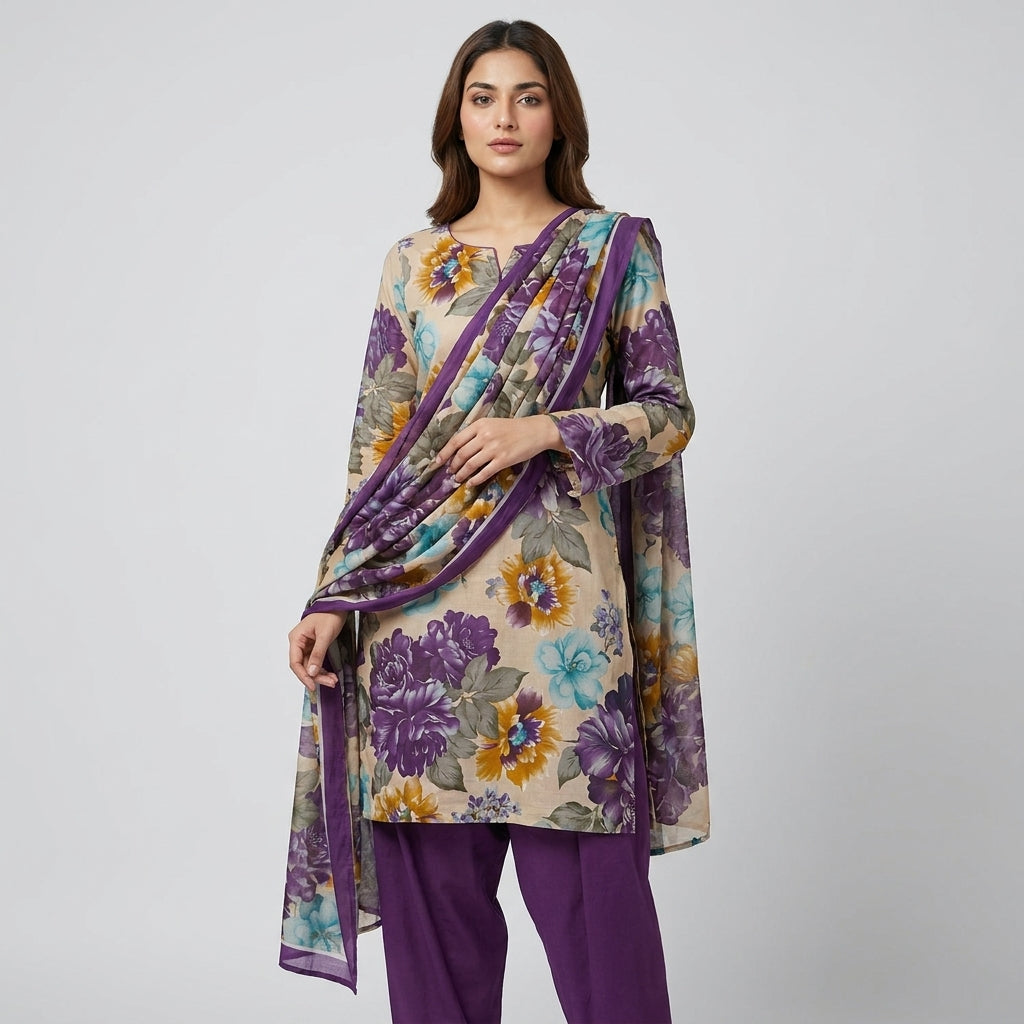 3-Piece Premium Printed Lawn Suit