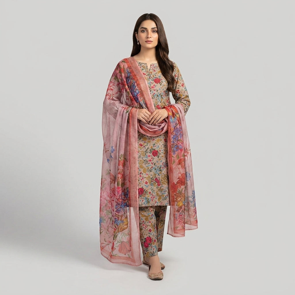 3-Piece Premium Printed Lawn Suit