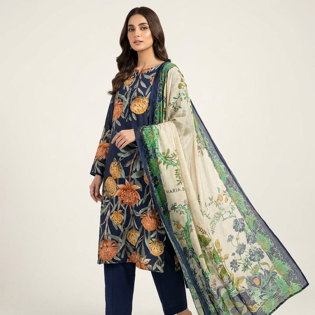 3-Piece Premium Printed Lawn Suit