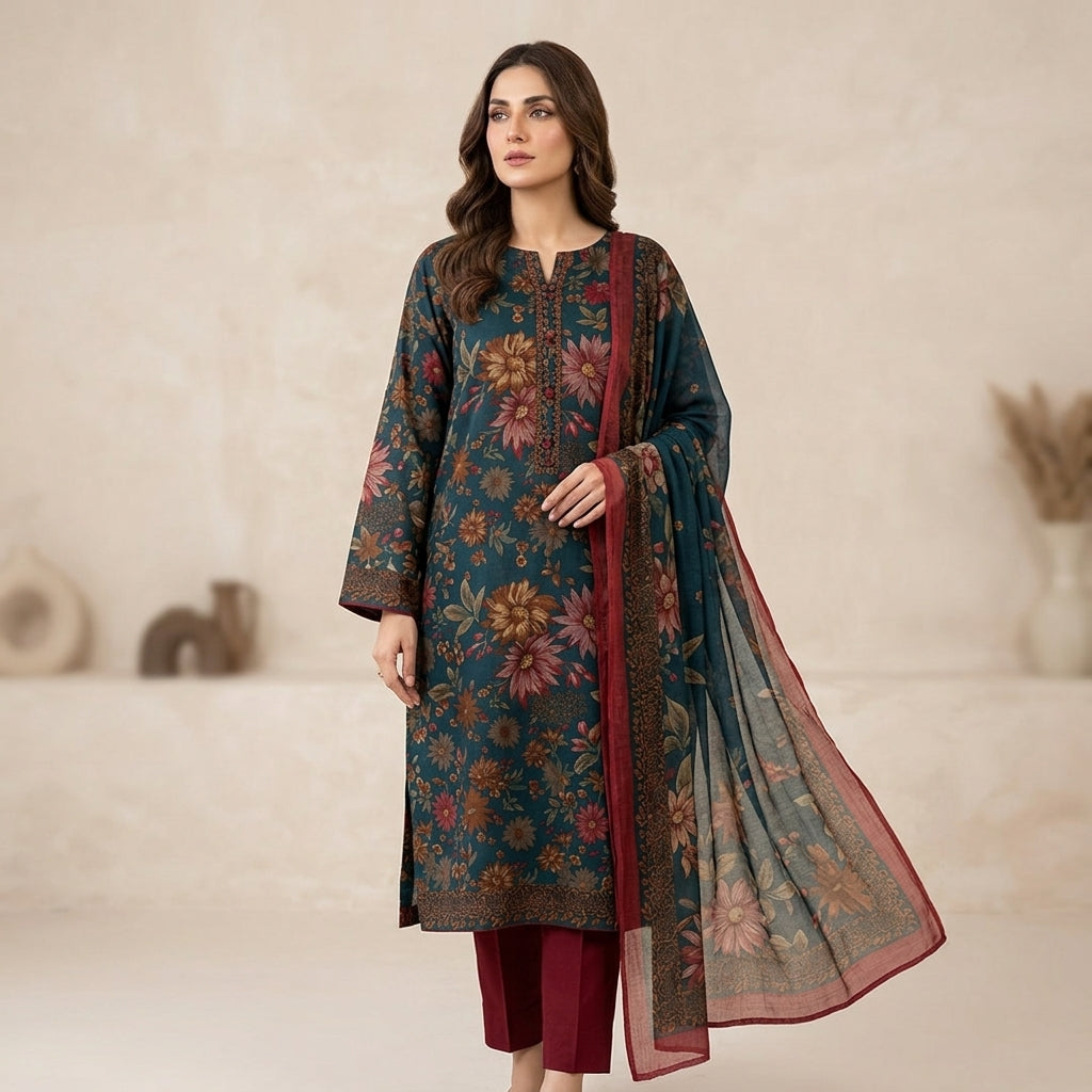 3-Piece Premium Printed Lawn Suit