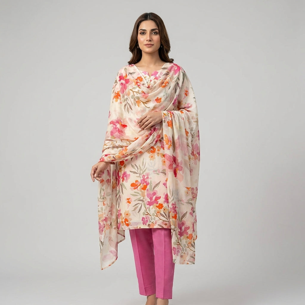 3-Piece Premium Printed Lawn Suit