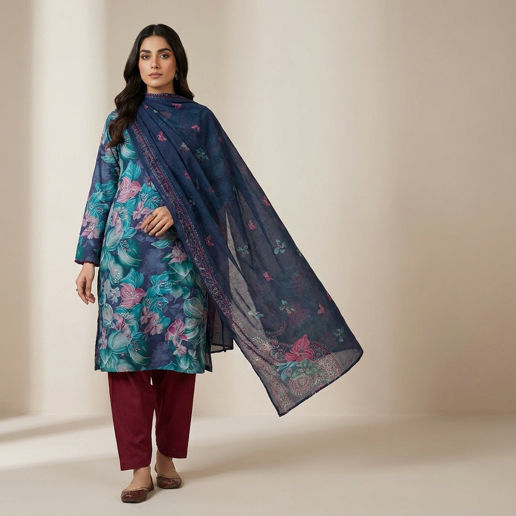 3-Piece Premium Printed Lawn Suit